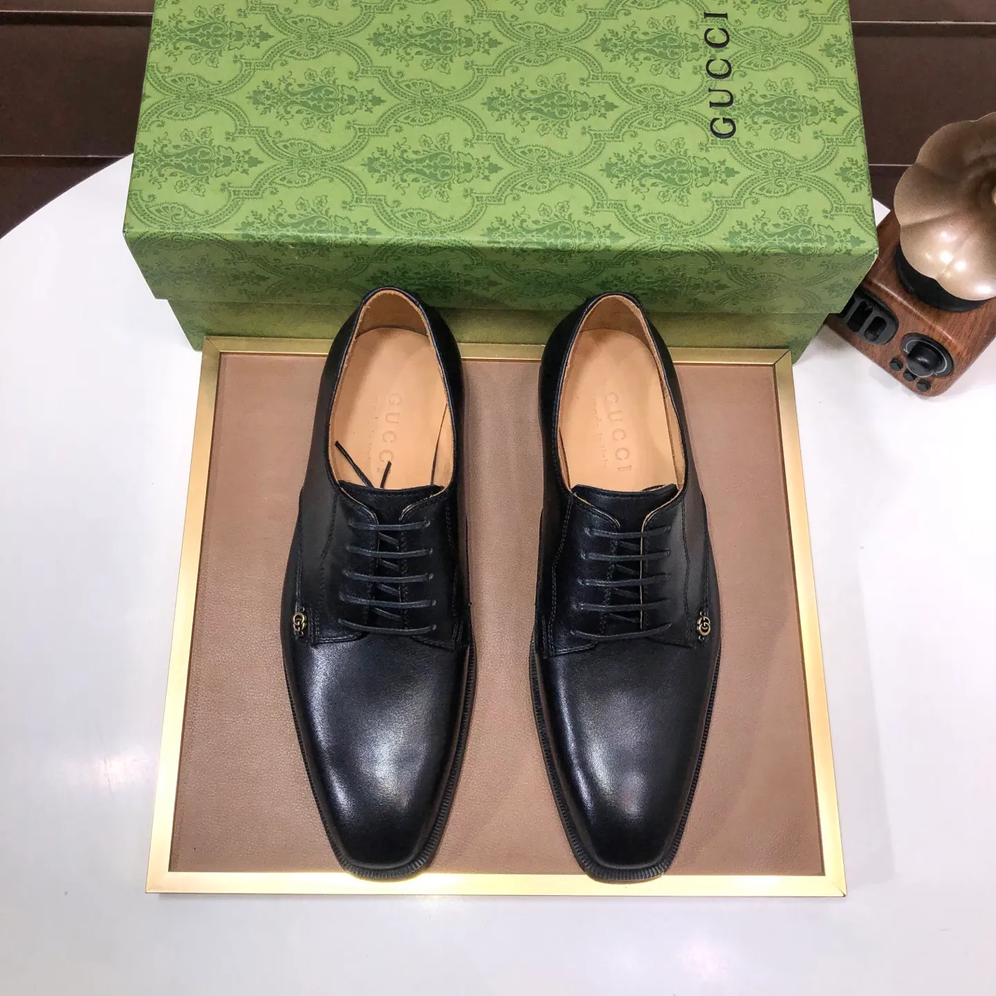 Men's shoes 💰580💰[GUCCI—Gucci] The latest high-end version of Gucci. Official website new model. Available at the same time at counters, the uppers are made of original cowhide imported from Italy/matched with the original special material splicing design concept; "highlight, high-end, grade, extravagance" and exquisite workmanship (original mesh fabric) sole: original factory special outsole size (38-45) (custom-made 45 non-returnable)